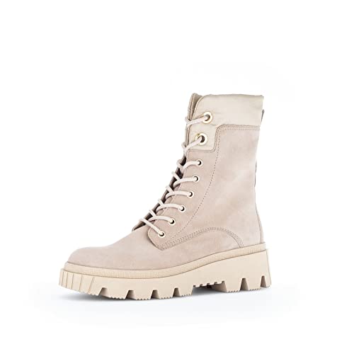 Gabor Damen Combat Boots, Frauen Stiefeletten,Wechselfußbett,Best Fitting,Warmfutter,winterschuhe,warm,gefüttert,desert (panna),37.5 EU / 4.5 UK von Gabor