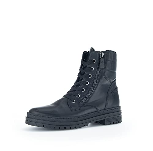 Gabor Damen Combat Boots, Frauen Stiefeletten,Wechselfußbett,Best Fitting,Warmfutter,schnürstiefel,winterstiefel,warm,schwarz,37 EU / 4 UK von Gabor