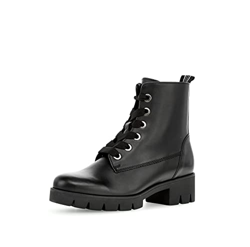 Gabor Damen Combat Boots, Frauen Stiefeletten,Wechselfußbett,Best Fitting,Warmfutter,winterstiefel,winterschuhe,warm,schwarz,40 EU / 6.5 UK von Gabor