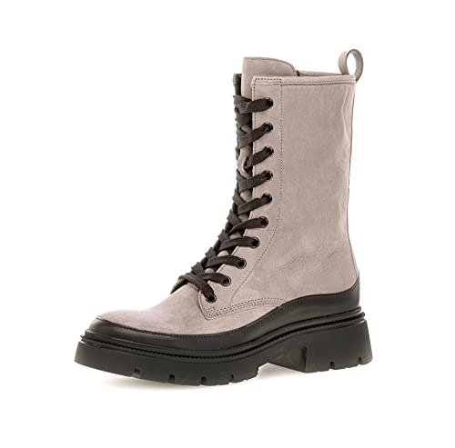 Gabor Damen Combat Boots, Frauen Stiefeletten,Wechselfußbett,Best Fitting,winterstiefel,winterschuhe,gefüttert,fango/schwarz,42 EU / 8 UK von Gabor