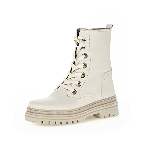 Gabor Damen Combat Boots, Frauen Stiefeletten,Wechselfußbett,Best Fitting,halbstiefel,kurzstiefel,uebergangsschuhe,panna (panna),37 EU / 4 UK von Gabor