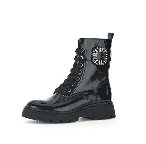 Gabor Damen Combat Boots, Frauen Stiefeletten,Wechselfußbett,Best Fitting,kurzstiefel,uebergangsschuhe,uebergangsstiefel,schwarz,41 EU / 7.5 UK von Gabor