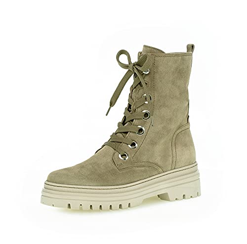 Gabor Damen Combat Boots, Frauen Stiefeletten,Wechselfußbett,Best Fitting,schnürstiefel,Winterstiefel,Winterschuhe,Lady,Salbei (dust),39 EU / 6 UK von Gabor