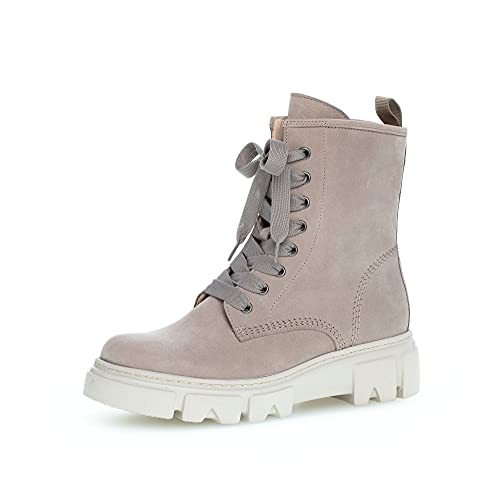 Gabor Damen Combat Boots, Frauen Stiefeletten,Wechselfußbett,Best Fitting,schnürstiefel,winterstiefel,winterschuhe,leinen (dust),37 EU / 4 UK von Gabor