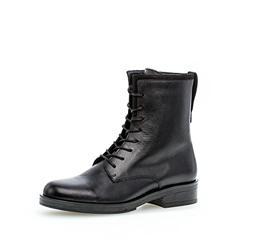 Gabor Damen Combat Boots, Frauen Stiefeletten,Wechselfußbett,Best Fitting,schnürstiefel,winterstiefel,winterschuhe,warm,schwarz,38.5 EU / 5.5 UK von Gabor