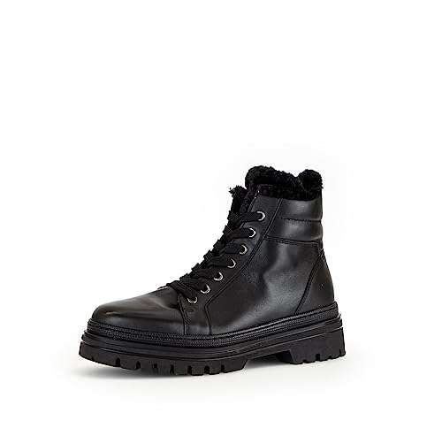 Gabor Damen Combat Boots, Frauen Stiefeletten,Wechselfußbett,Best Fitting,uebergangsschuhe,uebergangsstiefel,winterschuhe,schwarz,42 EU / 8 UK von Gabor