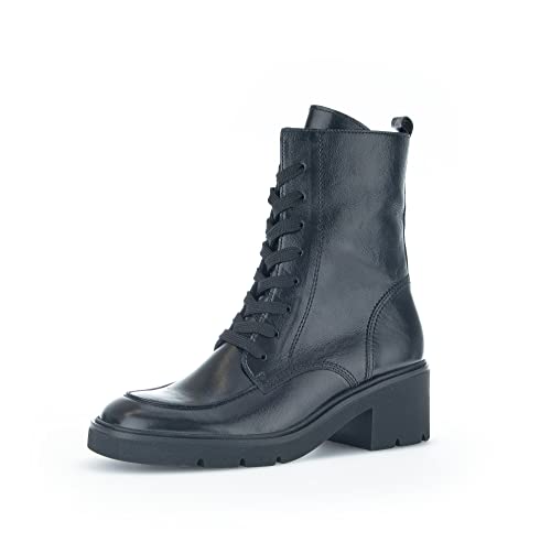 Gabor Damen Combat Boots, Frauen Stiefeletten,Wechselfußbett,Best Fitting,uebergangsstiefel,schnürstiefel,stiefel,schwarz (uni),38 EU / 5 UK von Gabor