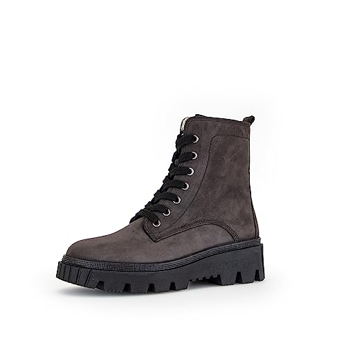 Gabor Damen Combat Boots, Frauen Stiefeletten,Wechselfußbett,Best Fitting,winterstiefel,winterschuhe,gefüttert,pepper (schwarz),38.5 EU / 5.5 UK von Gabor