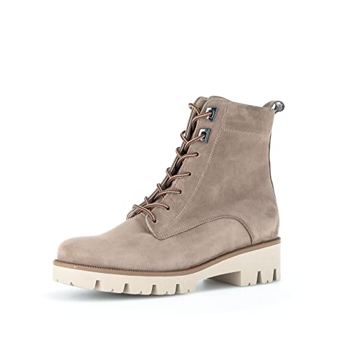 Gabor Damen Combat Boots, Frauen Stiefeletten,Wechselfußbett,Komfortable Mehrweite (H),winterschuhe,gefüttert,muskat (Flausch),42.5 EU / 8.5 UK von Gabor