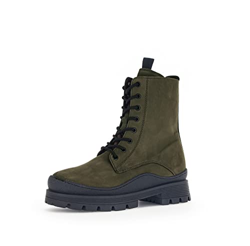 Gabor Damen Combat Boots, Frauen Stiefeletten,Wechselfußbett,Moderate Mehrweite (G),kurzstiefel,military/schw(Mic),37.5 EU / 4.5 UK von Gabor