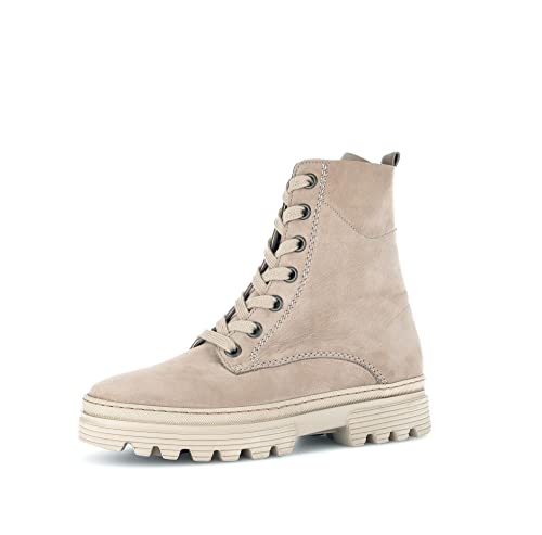 Gabor Damen Combat Boots, Frauen Stiefeletten,Wechselfußbett,Moderate Mehrweite (G),kurzstiefel,uebergangsschuhe,silk (Frottee),40.5 EU / 7 UK von Gabor