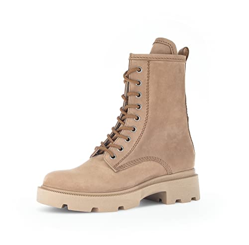 Gabor Damen Combat Boots, Frauen Stiefeletten,Wechselfußbett,Moderate Mehrweite (G),kurzstiefel,uebergangsschuhe,wood (Micro),38 EU / 5 UK von Gabor