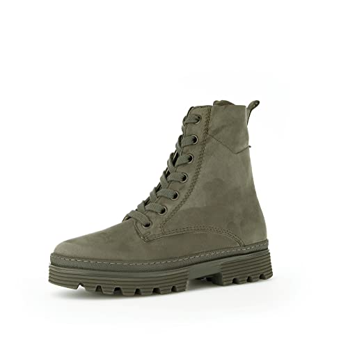Gabor Damen Combat Boots, Frauen Stiefeletten,Wechselfußbett,Moderate Mehrweite (G),Booties,halbstiefel,efeu (Frottee),40 EU / 6.5 UK von Gabor
