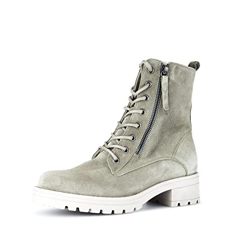 Gabor Damen Combat Boots, Frauen Stiefeletten,Wechselfußbett,Moderate Mehrweite (G),halbstiefel,kurzstiefel,salvia (Flausch),40 EU / 6.5 UK von Gabor