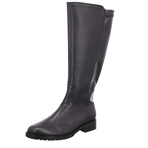 Gabor Damen Elegante Stiefel, Frauen Stiefel,Optifit-Wechselfußbett,Comfort-Mehrweite, lederstiefel langschaftstiefel,schwarz (Micro),37.5 EU / 4.5 UK von Gabor