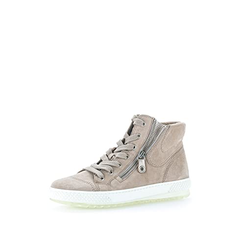 Gabor Damen High-Top Sneaker, Frauen Halbschuhe,Wechselfußbett,Sportschuhe,Freizeitschuhe,Turnschuhe,Laufschuhe,Desert (Weiss),40.5 EU / 7 UK von Gabor