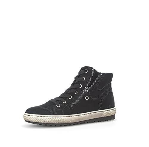 Gabor Damen High-Top Sneaker, Frauen Halbschuhe,Wechselfußbett,Sportschuhe,Freizeitschuhe,Turnschuhe,Laufschuhe,schwarz (Smoky),40 EU / 6.5 UK von Gabor