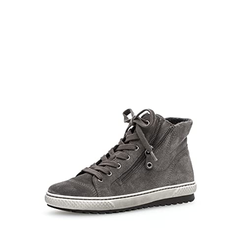 Gabor Damen High-Top Sneaker, Frauen Halbschuhe,Wechselfußbett,Turnschuhe,Laufschuhe,schnürschuhe,schnürer,Wallaby (Smoky),38 EU / 5 UK von Gabor