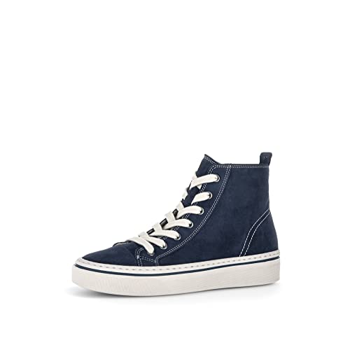 Gabor Damen High-Top Sneaker, Frauen Halbschuhe,high top Sneaker,Sneaker-Stiefeletten,mid Cut,straßenschuhe,Marine (Creme),37 EU / 4 UK von Gabor