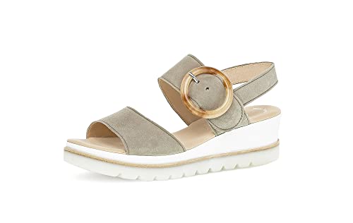 Gabor Damen Keilsandalen, Frauen Sandalen,Best Fitting,keilsandaletten,wedge-heel,bequem,flach,sommerschuhe,freizeitschuhe,schilf,40 EU / 6.5 UK von Gabor