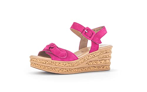 Gabor Damen Keilsandalen, Frauen Sandalen,Best Fitting,strandschuhe,keilsandaletten,keilabsatz,wedge-heel,hoch,sommerschuhe,pink,39 EU / 6 UK von Gabor