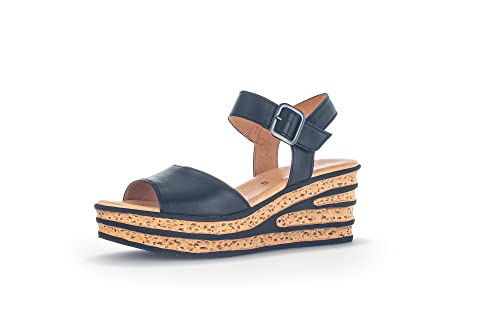 Gabor Damen Keilsandalen, Frauen Sandalen,Best Fitting,keilsandaletten,keilabsatz,wedge-heel,sommerschuhe,freizeitschuhe,schwarz,41 EU / 7.5 UK von Gabor