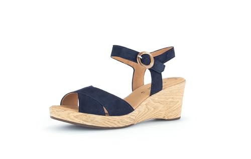 Gabor Damen Keilsandalen, Frauen Sandalen,Best Fitting,offene Schuhe,Strandschuhe,Keilsandaletten,Keilabsatz,Wedge-Heel,Atlantik,38.5 EU / 5.5 UK von Gabor