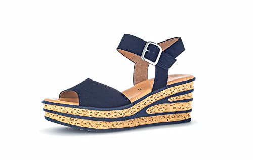 Gabor Damen Keilsandalen, Frauen Sandalen,Best Fitting,offene Schuhe,Strandschuhe,Keilsandaletten,Keilabsatz,Wedge-Heel,Atlantik,38.5 EU / 5.5 UK von Gabor