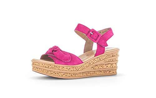 Gabor Damen Keilsandalen, Frauen Sandalen,Best Fitting,offene Schuhe,Strandschuhe,Keilsandaletten,Keilabsatz,Wedge-Heel,hoch,pink,37.5 EU / 4.5 UK von Gabor