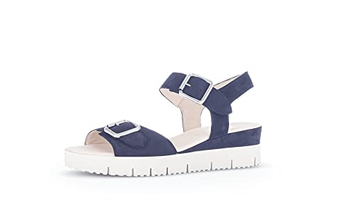 Gabor Damen Keilsandalen, Frauen Sandalen,Best Fitting,sommerschuhe,freizeitschuhe,offene schuhe,strandschuhe,keilsandaletten,blue,39 EU / 6 UK von Gabor