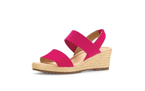 Gabor Damen Keilsandalen, Frauen Sandalen,Leichte Mehrweite (G),offene Schuhe,Strandschuhe,Keilsandaletten,Keilabsatz,hoch,pink,39 EU / 6 UK von Gabor