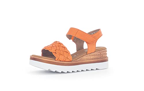 Gabor Damen Keilsandalen, Frauen Sandalen,Moderate Mehrweite (G),wedge-heel,bequem,flach,sommerschuhe,freizeitschuhe,carrot,37 EU / 4 UK von Gabor