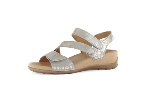 Gabor Damen Keilsandalen, Frauen Sandalen,offene Schuhe,Keilsandaletten,Keilabsatz,Wedge-Heel,bequem,flach,Sommerschuhe,Muschel,44 EU / 9.5 UK von Gabor