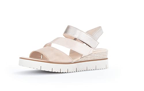 Gabor Damen Keilsandalen, Frauen Sandaletten,Best Fitting,offene schuhe,strandschuhe,keilsandaletten,keilabsatz,flach,desert/puder,39 EU / 6 UK von Gabor