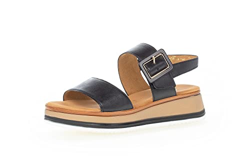 Gabor Damen Keilsandalen, Frauen Sandaletten,Moderate Mehrweite (G),Strandschuhe,Keilsandaletten,Keilabsatz,bequem,schwarz (LDS),40.5 EU / 7 UK von Gabor