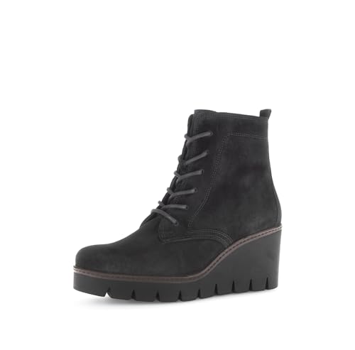 Gabor Damen Keilstiefeletten, Frauen Stiefeletten,Best Fitting,Keilabsatz,Wedge Heel,gefüttert,Winter,Boots,schwarz (Cognac),39 EU / 6 UK von Gabor
