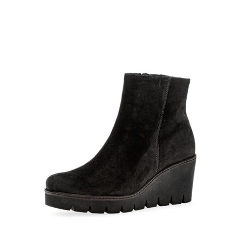 Gabor Damen Keilstiefeletten, Frauen Stiefeletten,Best Fitting,Wedge Boots,Keilabsatz,Wedge Heel,warm,Winter,schwarz (Ra.cogn.),41 EU / 7.5 UK von Gabor