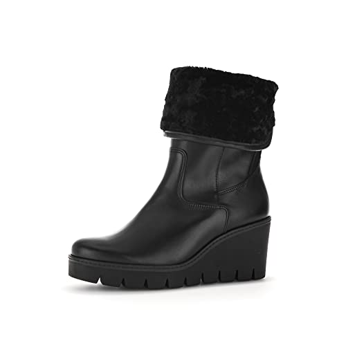 Gabor Damen Keilstiefeletten, Frauen Stiefeletten,Wechselfußbett,Best Fitting,Wedge Boots,Keilabsatz,warm,schwarz (Ra.cogn.),40.5 EU / 7 UK von Gabor