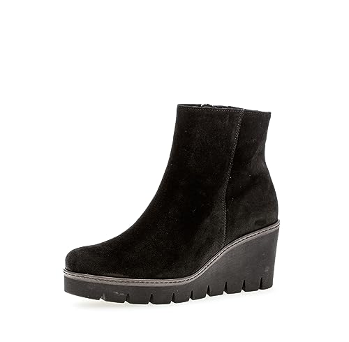 Gabor Damen Keilstiefeletten, Frauen Stiefeletten,Wechselfußbett,Best Fitting,wedge heel,gefüttert,winter,schwarz (Ra.cogn.),40.5 EU / 7 UK von Gabor