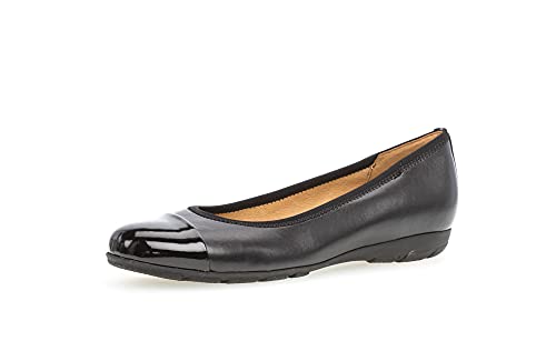 Gabor Damen Klassische Ballerinas, Frauen Elegante Flats,Slipper,Ausgehschuhe,Abendschuhe,Slip-ons,Ballerina-Schuhe,schwarz,37 EU / 4 UK von Gabor