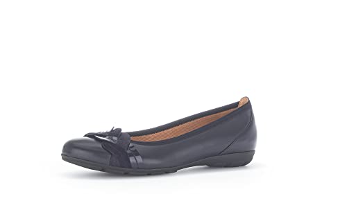 Gabor Damen Klassische Ballerinas, Frauen Flats,Abendschuhe,Slip-ons,klassisch elegant,Ballerinen,Pumps,Halbschuhe,blau Kombi,40.5 EU / 7 UK von Gabor