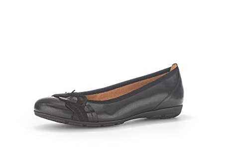 Gabor Damen Klassische Ballerinas, Frauen Flats,Abendschuhe,Slip-ons,klassisch elegant,Ballerinen,Pumps,Halbschuhe,schwarz Kombi,40 EU / 6.5 UK von Gabor