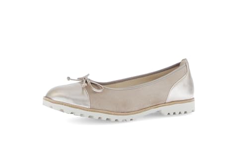Gabor Damen Klassische Ballerinas, Frauen Flats,Ausgehschuhe,Abendschuhe,Slip-ons,klassisch elegant,Ballerinen,Rabbit/Puder(Panna,41 EU / 7.5 UK von Gabor