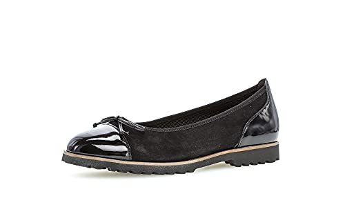 Gabor Damen Klassische Ballerinas, Frauen Flats,Ausgehschuhe,Abendschuhe,Slip-ons,klassisch elegant,Schleife,schwarz (Cognac),42.5 EU / 8.5 UK von Gabor