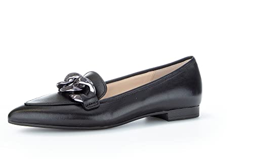 Gabor Damen Klassische Ballerinas, Frauen Flats,Ballerina-Schuhe,Ballett-Schuhe,Ballet-Flats,Ausgehschuhe,schwarz(Altsilber),40.5 EU / 7 UK von Gabor