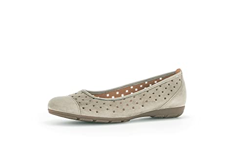 Gabor Damen Klassische Ballerinas, Frauen Flats,Ballerina-Schuhe,Ballett-Schuhe,Ballet-Flats,flach,Ausgehschuhe,Abendschuhe,Schilf,40 EU / 6.5 UK von Gabor