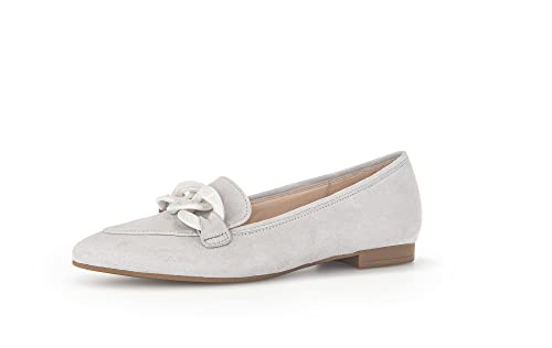 Gabor Damen Klassische Ballerinas, Frauen Flats,Ballerinen,Halbschuhe,Sommerschuhe,Slipper,Ausgehschuhe,lightgrey (marmor),38.5 EU / 5.5 UK von Gabor