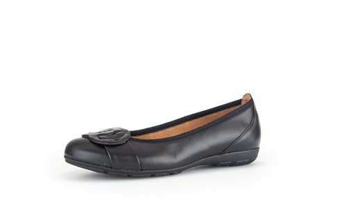 Gabor Damen Klassische Ballerinas, Frauen Flats,Ballerinen,Halbschuhe,Sommerschuhe,Slipper,Ballerina-Schuhe,Ballett-Schuhe,schwarz,35 EU / 2.5 UK von Gabor