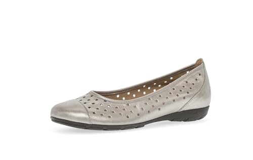 Gabor Damen Klassische Ballerinas, Frauen Flats,Ballerinen,Halbschuhe,Sommerschuhe,Slipper,Ballerina-Schuhe,flach,Mutaro (Mocca),40 EU / 6.5 UK von Gabor