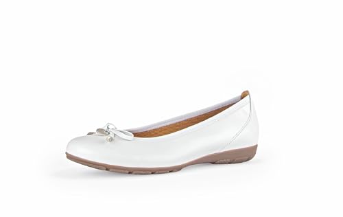 Gabor Damen Klassische Ballerinas, Frauen Flats,Ballerinen,Pumps,Halbschuhe,Sommerschuhe,Slipper,Ballerina-Schuhe,flach,Weiss,41 EU / 7.5 UK von Gabor